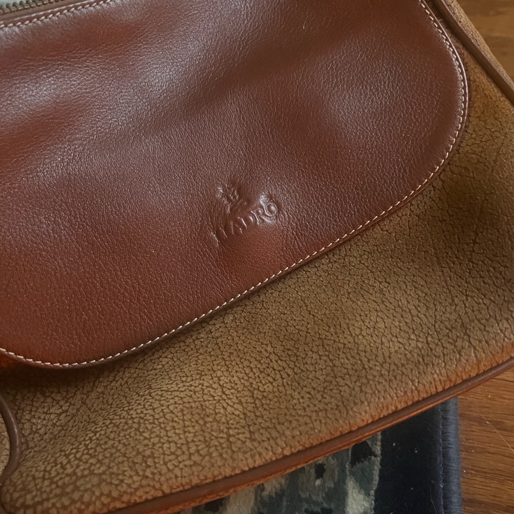 Lladro Tan Leather Messenger Bag